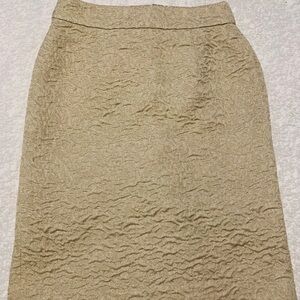 Banana Republic Textured Tan with Gold Flecks Pencil Skirt
